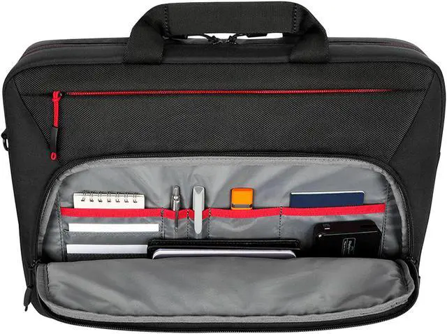 Alt view image 4 of 19 - Lenovo Essential Plus Carry Briefcase for 15.6" Laptop Black 4X41A30365