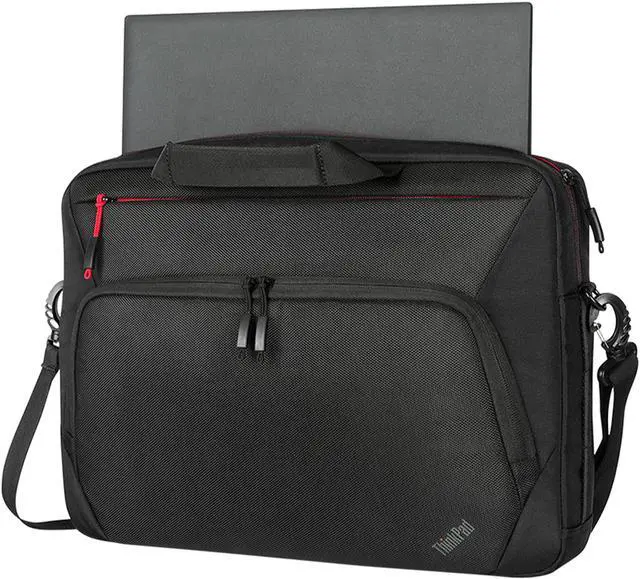 Alt view image 7 of 19 - Lenovo Essential Plus Carry Briefcase for 15.6" Laptop Black 4X41A30365