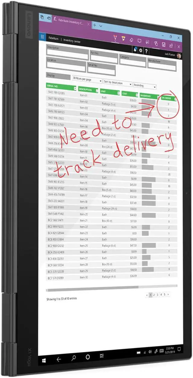 Alt view image 4 of 7 - Lenovo ThinkPad X1 Yoga Gen 5 Intel Laptop, 14.0" FHD IPS Touch 400 nits, i7-10610U, UHD Graphics, 16GB, 512GB SSD, Win 10 Pro, 1 YR On-site Warranty