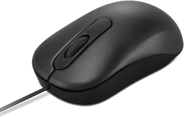Alt view image 5 of 7 - Lenovo 100 Wired USB Computer Mouse for PC, Laptop, Computer with Windows - Full-Size - Ambidextrous Design - 3 Buttons - Red Optical Sensor - Black