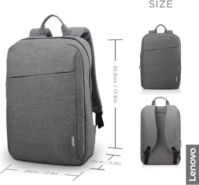 Alt view image 7 of 16 - Lenovo 15.6" inch laptop Backpack B210 (Grey)