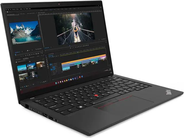 Alt view image 2 of 7 - Lenovo ThinkPad T14 Gen 4 Touch Screen Laptop, Intel i7-1365U vPro, 14" WUXGA IPS Touch, UHD Graphics, 16GB Memory, 512GB SSD, Windows 11 Pro - 21HD0072US