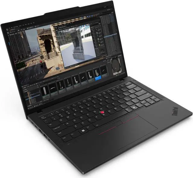 Alt view image 2 of 7 - Lenovo ThinkPad P14s Gen 5 AMD Laptop, 14" 120Hz,Ryzen 7 PRO 8840HS,64GB, AMD Radeon 780M, 1TB SSD,Qualcomm Wifi,Win 11 Pro