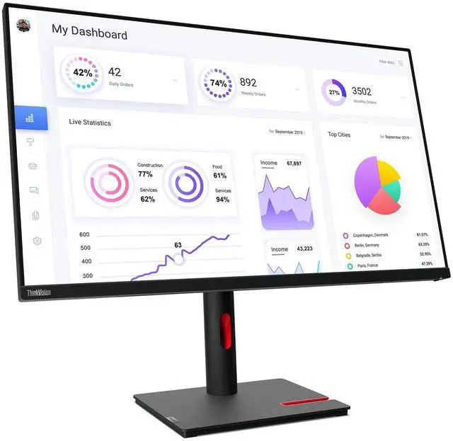Alt view image 2 of 15 - Lenovo ThinkVision T32p-30 31.5 inch Monitor