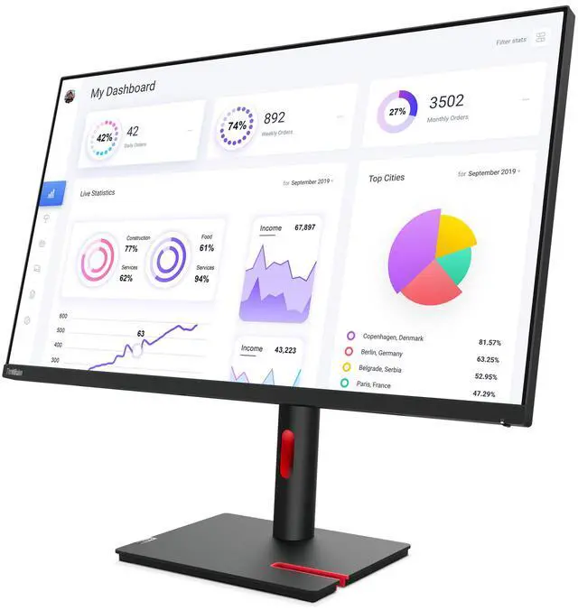 Alt view image 3 of 15 - Lenovo ThinkVision T32p-30 31.5 inch Monitor