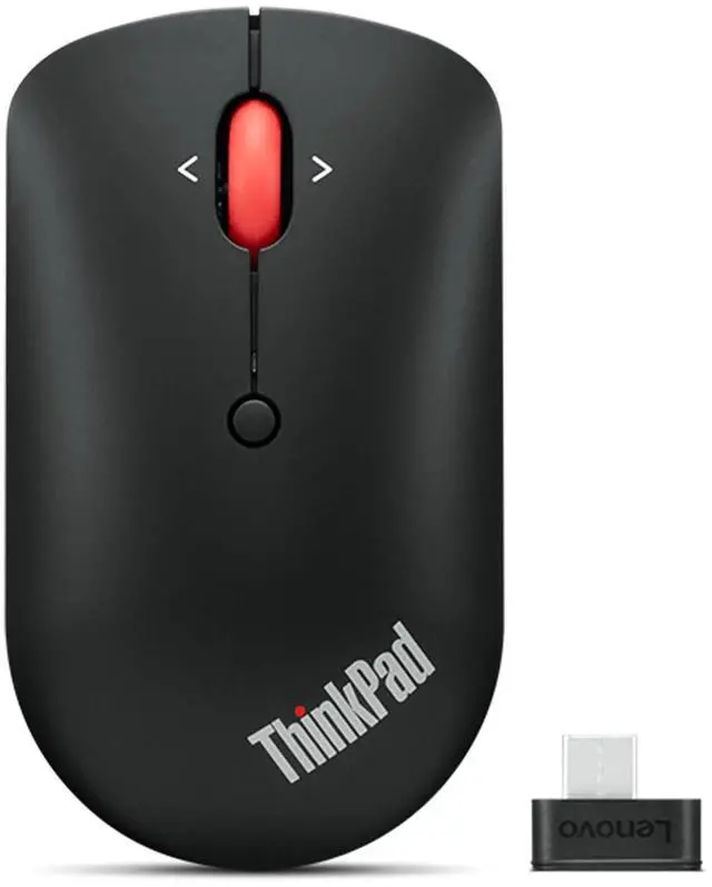 Alt view image 19 of 20 - lenovo ThinkPad USB-C Wireless Compact Mouse 4Y51D20848 Black Tilt Wheel USB Type-C RF Wireless Optical Mouse