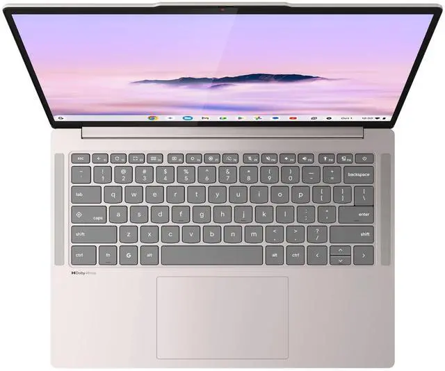 Alt view image 6 of 7 - Lenovo Chromebook Plus Laptop, 14" 60Hz, MediaTek Kompanio Ultra 910, 12GB, 128GB