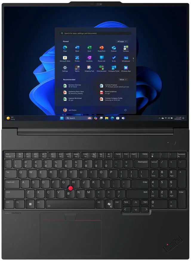 Alt view image 6 of 7 - Lenovo ThinkPad E16 Gen 3 Intel Laptop, 16" IPS 60Hz, Intel Core 7 240H, 32GB, 1TB SSD