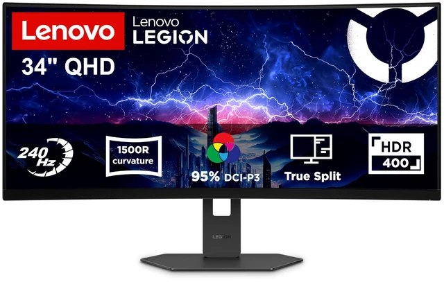 Main image of Lenovo Legion 34W-2c 34-inch VA Curved 240hz Gaming Monitor