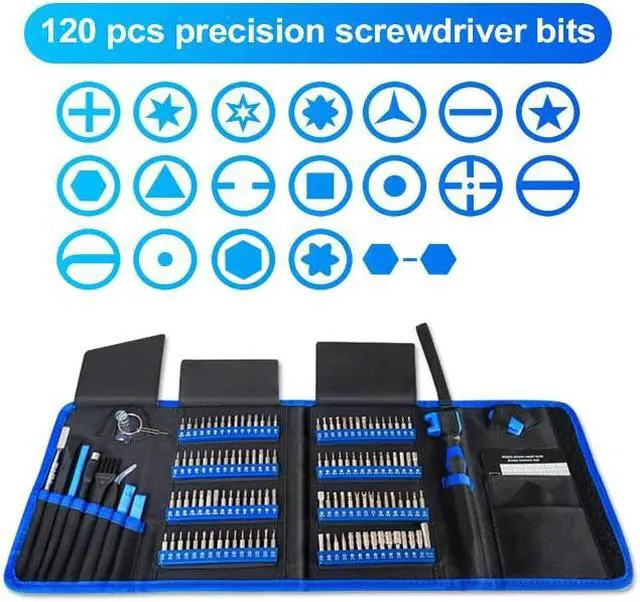 Alt view image 2 of 4 - EFAITHFIX Screwdriver Sets 142-Piece Electronics Precision Screwdriver with 120 Bits Magnetic Repair Tool Kit for iPhone, MacBook, Computer, Laptop, PC, Tablet, PS4, Xbox, Nintendo, Game Console, etc