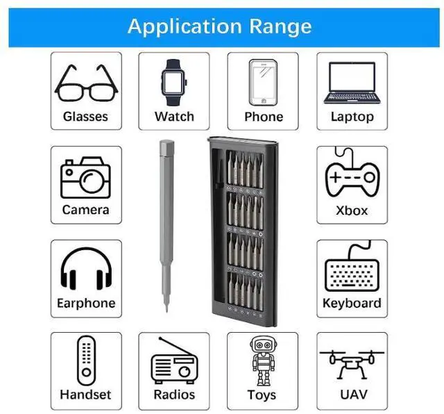 Alt view image 3 of 4 - 24 in 1 Small Screwdriver Sets, Precision Screwdriver Set for Electronics, Magnetic Mini Screwdriver Set, Micro Screwdriver Kit For Repairing Eyeglasses Watches Electronics Computer, tasainu
