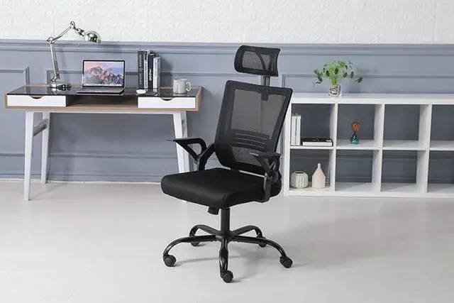 Main image of Ergonomic office chair, breathable mesh chair with lumbar support, comfortable computer chair