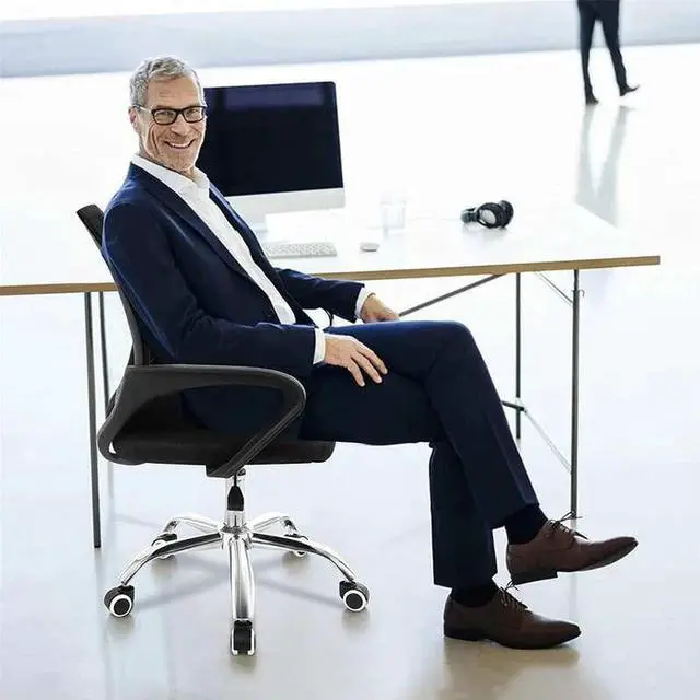 Alt view image 3 of 7 - Black Metal Ergonomic Design Office Chair Gaming Chair,Adjustable Height With Heavy Duty Metal Base and Casters