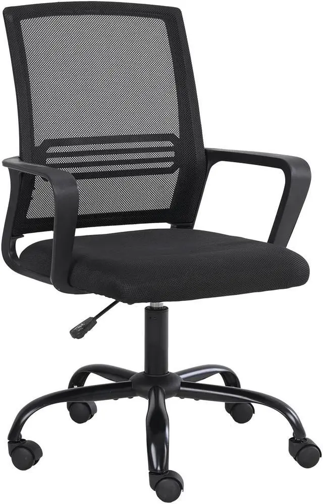 Main image of Mesh chair home office chair mesh computer chair liftable swivel chair for office, home, school (black)