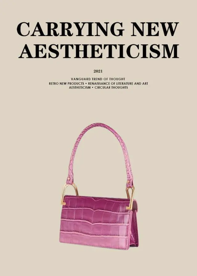 Alt view image 4 of 6 - Pink/green/ White Crocodile Pattern Leather Bag Shoulder Handbag Underarm Bag