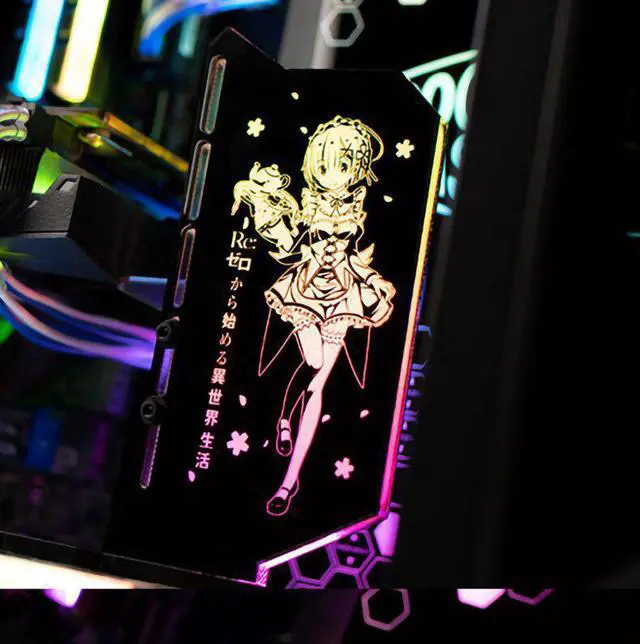 Alt view image 4 of 6 - Customizable GPU Bracket VGA Support 5V ARGB 3PIN / 12V RGB 4PIN MOBO AURA SYNC Colorful For Graphics card