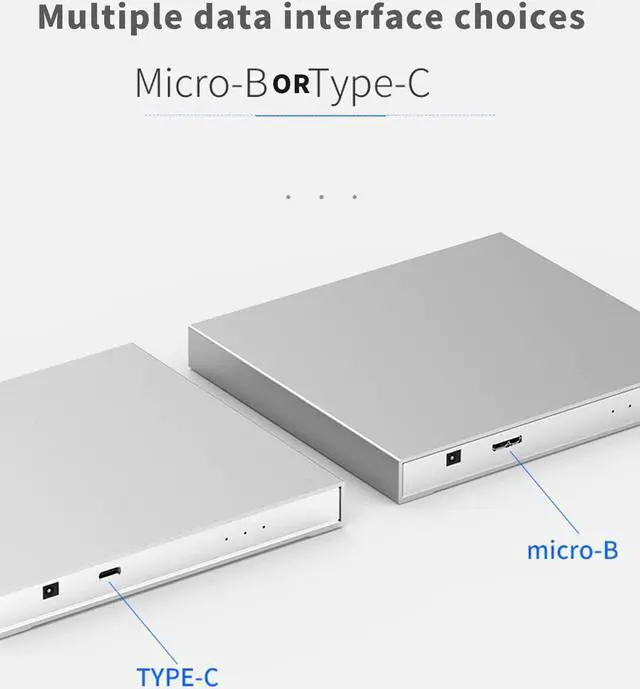 Alt view image 4 of 5 - 2.5 Inch Hdd Enclosure 2 Bay Hard Disk Drive Raid Enclosure Storage 5Gbps USB3.0/ Type C Raid For Windows Mac