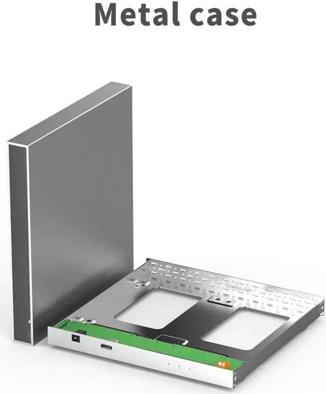 Alt view image 3 of 5 - 2.5 Inch Hdd Enclosure 2 Bay Hard Disk Drive Raid Enclosure Storage 5Gbps USB3.0/ Type C Raid For Windows Mac