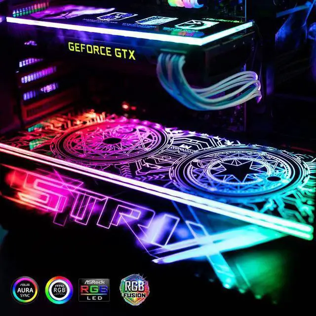 Alt view image 2 of 5 - RGB Panel Streamer Lamp Board For Computer Case / PSU/ GPU AURA 12V/5V/Colorful Optional Faith Luminous Customizable