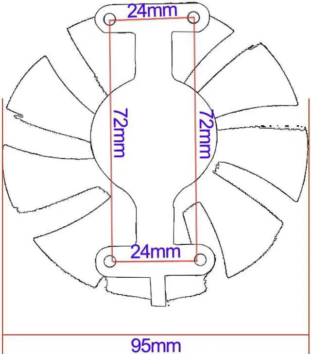 Alt view image 5 of 5 - 95mm GAA8S2U 4Pin Cooler Fan Replace For Zotac GeForce GTX 1070 1080 AMP GTX1070 GTX1080 Graphics Card Cooling Fan