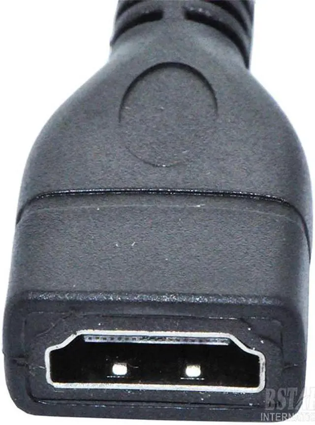 Alt view image 3 of 5 - Right-angle 90 Degree Mini Male to Female -compatibe Converter Adapter Cable Converter Adapter HDTV Connector