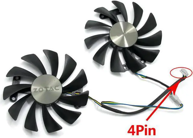 Alt view image 4 of 5 - 95mm GAA8S2U 4Pin Cooler Fan Replace For Zotac GeForce GTX 1070 1080 AMP GTX1070 GTX1080 Graphics Card Cooling Fan