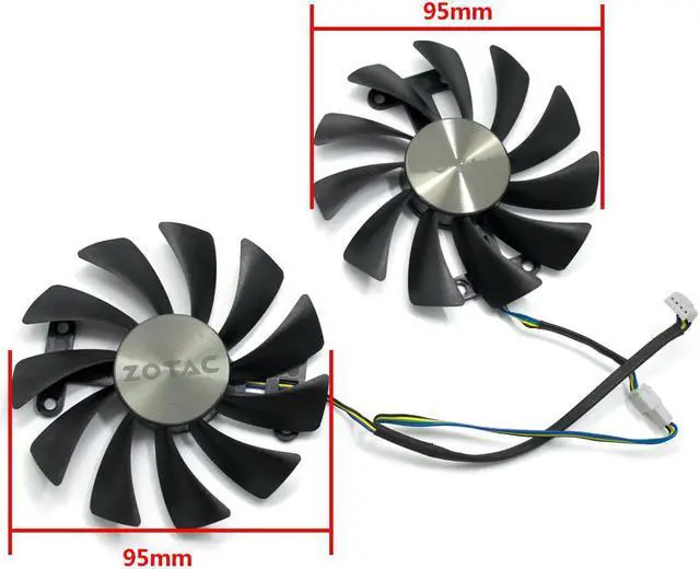 Alt view image 2 of 5 - 95mm GAA8S2U 4Pin Cooler Fan Replace For Zotac GeForce GTX 1070 1080 AMP GTX1070 GTX1080 Graphics Card Cooling Fan