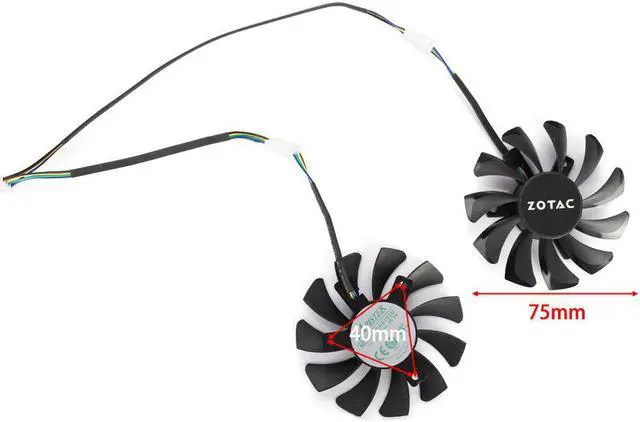 Alt view image 5 of 5 - 75MM GA81S2U 40mm GTX970 Cooler Fan Replacement For ZOTAC GTX 660Ti 650Ti BOOST GTX 970 Graphics Card Cooling Fan