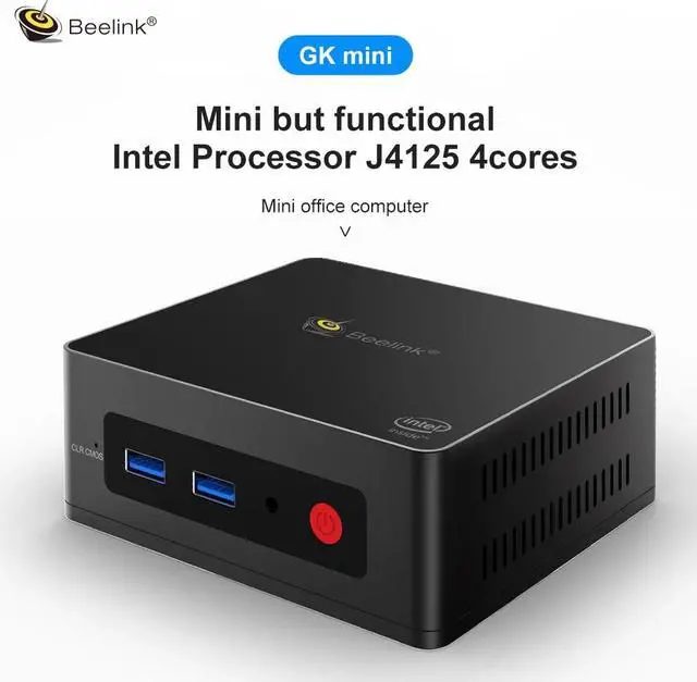Alt view image 2 of 5 - Beelink GK Mini Windows 10 MINI PC  Gemini  J4125 DDR4 8GB 256GB SSD 2.4G 5.8G WiFi 1000M LAN Bluetooth 4K Computer VS GK55