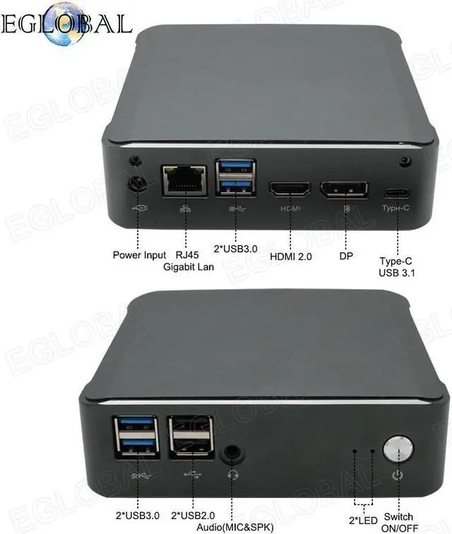 Main image of 8th Gen Whiskey Lake Mini Pc Pentium Gold 5405U Core i3-8145U i5-8265U i7-8565U Copper Fan Micro  Desktop Computer Mini