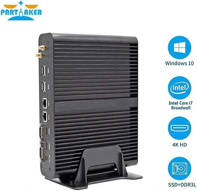 Alt view image 4 of 5 - New  Core i7 5550U Mini PC Windows 10 Mini Computers 16GB RAM 256GB SSD Minipc  NUC i7 Dual LAN 4K HD PC Portable