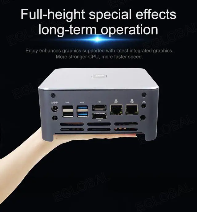 Alt view image 5 of 5 - 10th Gen  Core Mini PC i9 10880H Windows 10 Linux 2 * DDR4 2 * M.2 2 * Lan WiFi DP HDMI 4K Desktop Gaming Computer