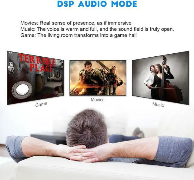 Alt view image 2 of 5 - Y6 40W bluetooth Speaker TV Soundbar 4 Drivers HiFi 3D Surround Stereo OPT COAX TF USA AUX Home Theater System Sound Bar