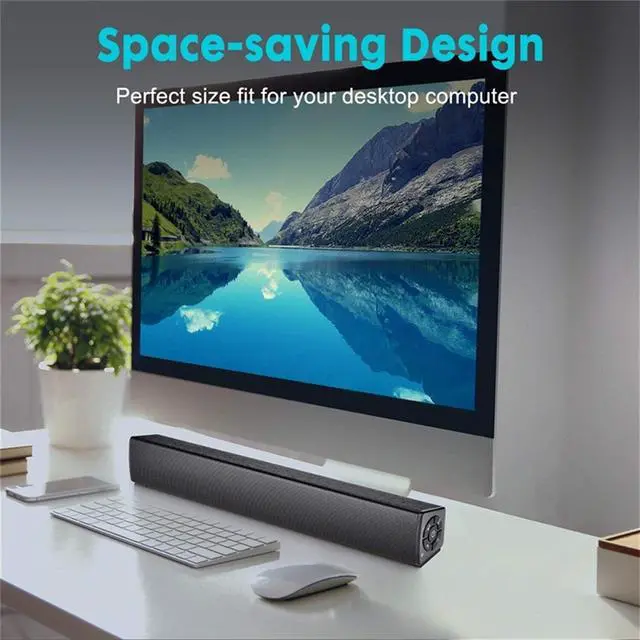 Alt view image 4 of 5 - Y9 bluetooth Soundbar Bass Stereo 45MM Drivers 20W Speaker TF Card AUX-In 2000mAh Remote Control Soundbox with Mic for Smart Phone TV PC Tablets