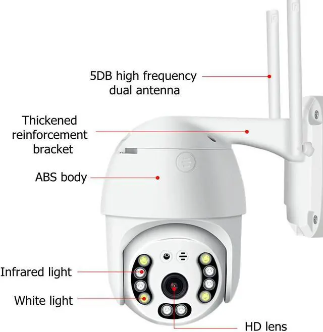Alt view image 4 of 5 - 1080P WIFI IP Camera 10 LED Wireless Outdoor CCTV HD Home Security IR Camera