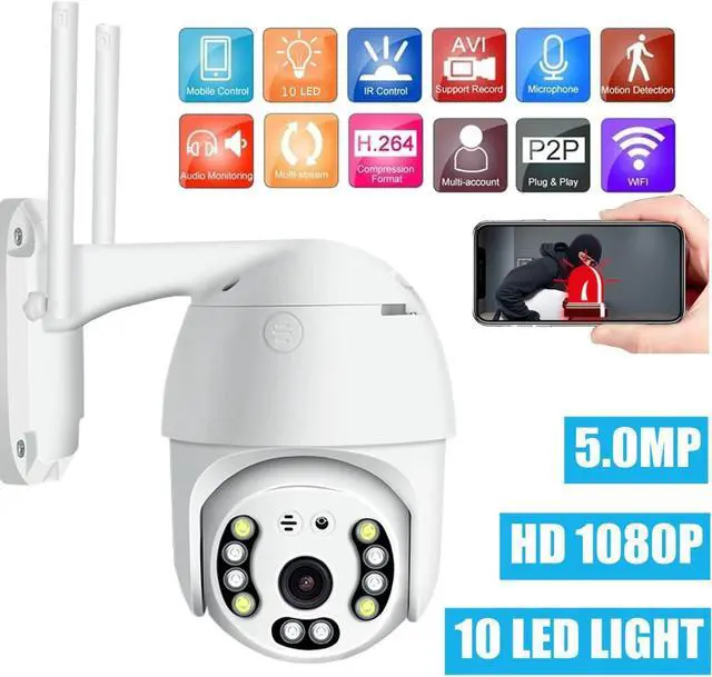 Alt view image 5 of 5 - 1080P WIFI IP Camera 10 LED Wireless Outdoor CCTV HD Home Security IR Camera