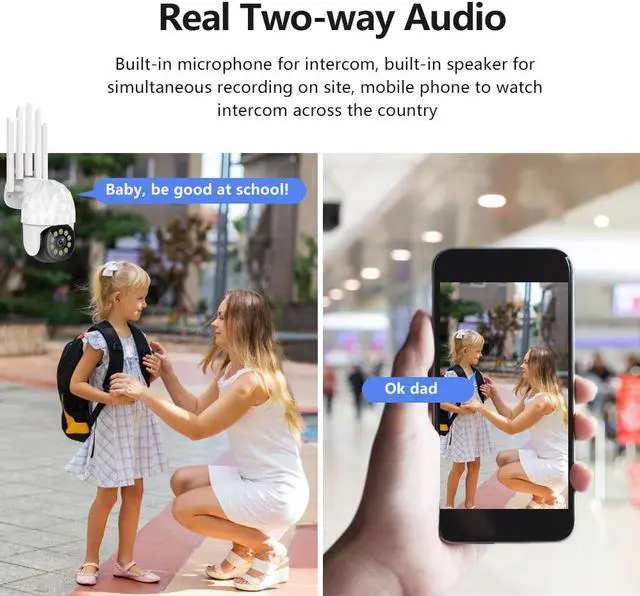 Alt view image 5 of 5 - Diamond 10LED HD 1080P WIFI IP Camera Two Way Audio Wireless Camera H.264 PTZ Auto Tracking Night Vision Camera