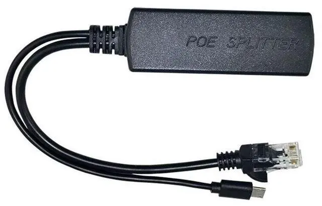 Alt view image 2 of 4 - 2.5KV Anti-interference Power Over Ethernet 48V To 5V 2.4A 12W Active POE Splitter Micro USB Plug for Raspberry Pi CCTV Power Splitter