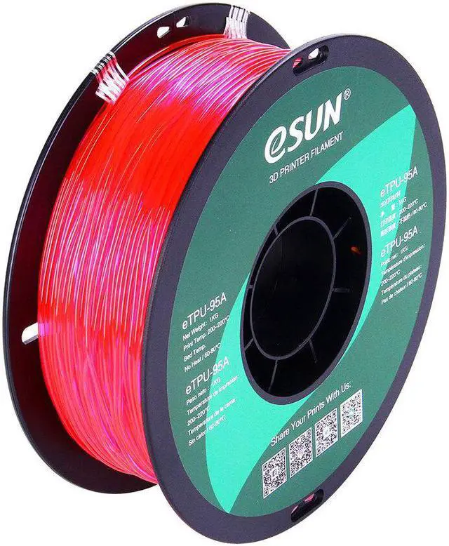 Alt view image 3 of 5 - TPU 95A Flexible 3D Printing Filament 1KG 1.75mm TPU 95A 3D Printer Filament 2.2 LBS Spool 3D Printing Material for 3D Printers and 3D Pen