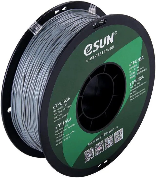 Alt view image 2 of 5 - TPU 95A Flexible 3D Printing Filament 1KG 1.75mm TPU 95A 3D Printer Filament 2.2 LBS Spool 3D Printing Material for 3D Printers and 3D Pen