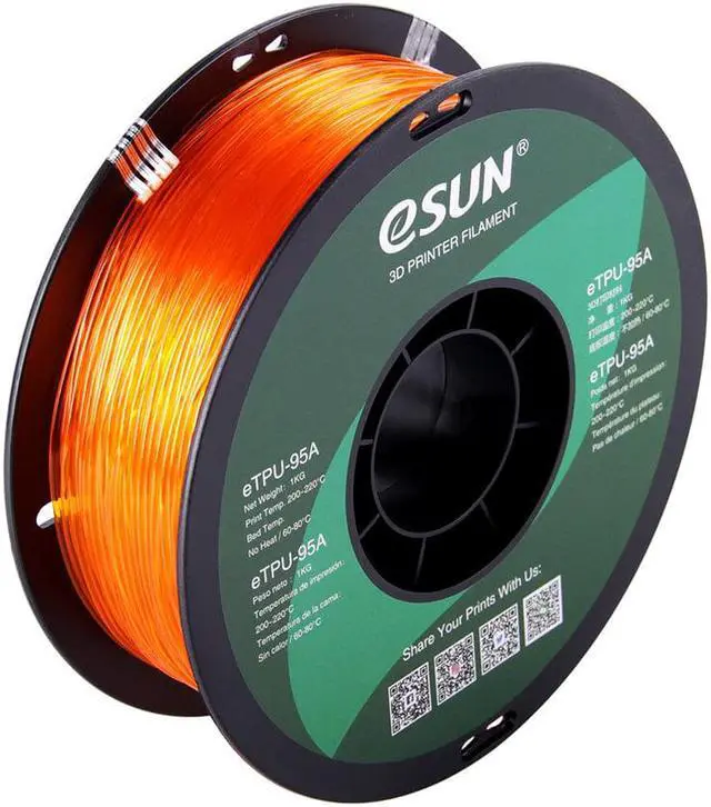 Alt view image 5 of 5 - TPU 95A Flexible 3D Printing Filament 1KG 1.75mm TPU 95A 3D Printer Filament 2.2 LBS Spool 3D Printing Material for 3D Printers and 3D Pen