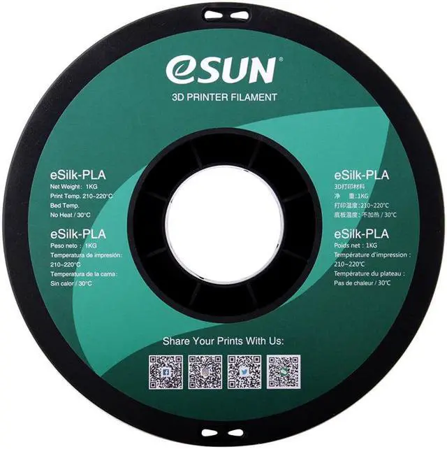 Alt view image 5 of 5 - Silk PLA Filament 1.75mm Silk PLA 3D Printing Filament 1KG 2.2 LBS Spool 3D Materials for 3D Printers