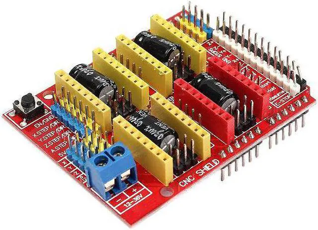 Alt view image 2 of 5 - CNC Shield UNO-R3 Board 4xA4988 Driver Kit With Heat Sink ForEngraver 3D Printer