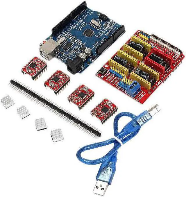Main image of CNC Shield UNO-R3 Board 4xA4988 Driver Kit With Heat Sink ForEngraver 3D Printer