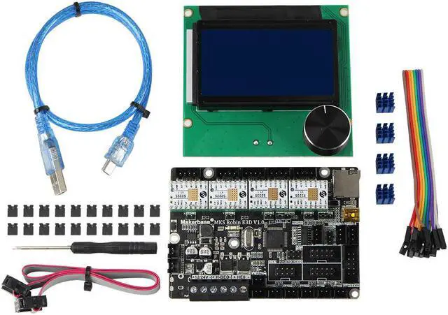 Main image of Robin E3D V1.0+4Pcs TMC2225 Stepper Motor Driver+12864 LCD Screen Kit forEnder-3 CR-10 Series 3D Printer