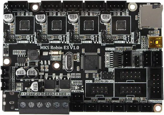 Alt view image 4 of 5 - TFT32 Display+Robin E3 v1.0 256 Subdivision Mainboard TMC2209 Silent Chip 3D Printer Motherboard