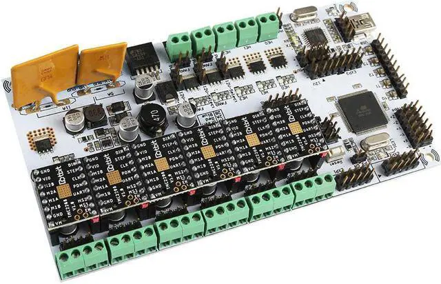 Alt view image 3 of 5 - RUMBA Motherboard + 6x TMC2208 Driver Kit for 3D Printer