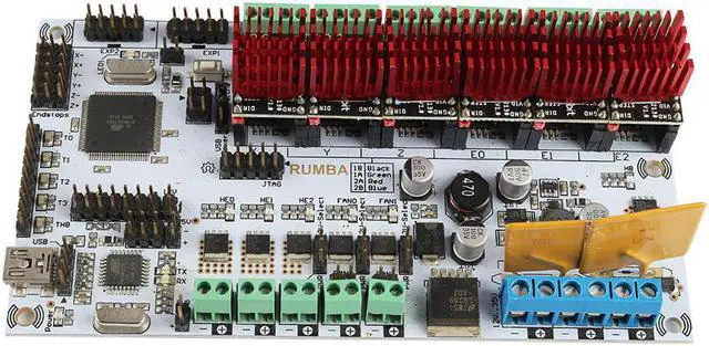Alt view image 5 of 5 - RUMBA Motherboard + 6x TMC2208 Driver Kit for 3D Printer