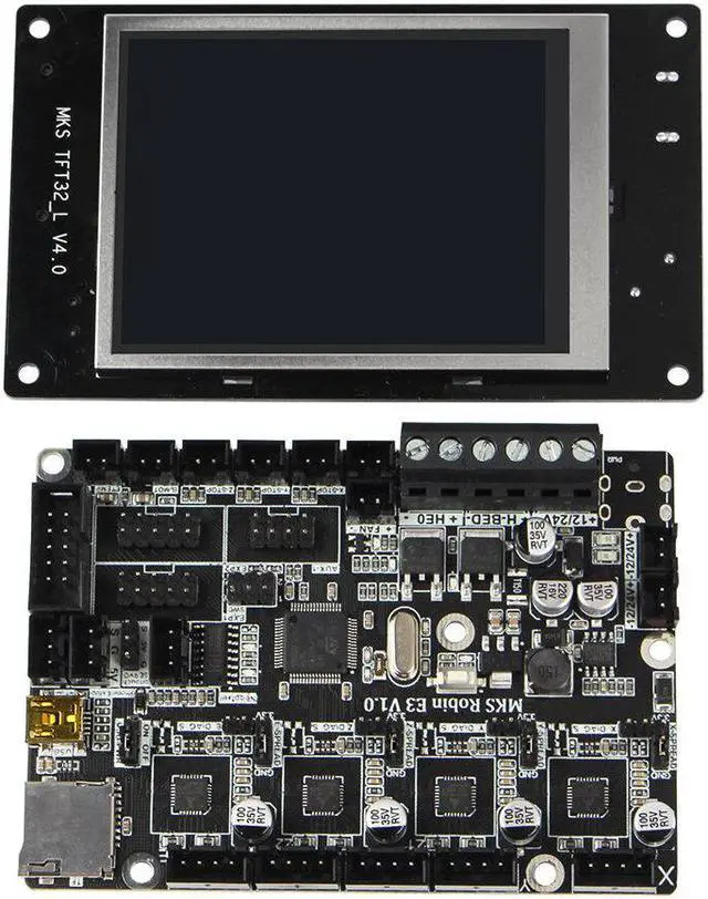 Alt view image 3 of 5 - TFT32 Display+Robin E3 v1.0 256 Subdivision Mainboard TMC2209 Silent Chip 3D Printer Motherboard