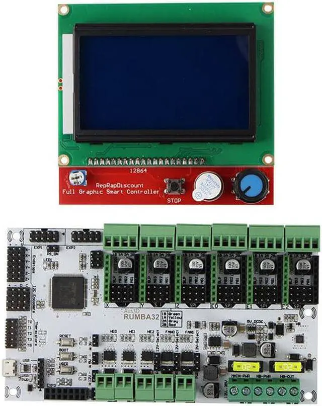 Alt view image 3 of 5 - Mainboard 32Bit 3D Printer Mainboard with 12864 LCD Display